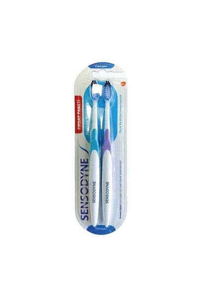 Sensodyne فرشاة أسنان ناعمة للتنظيف الحساس، عبوة من قطعتين