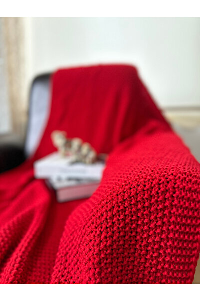 Sheilar Pirinç Örgü Triko Tv Battaniyesi Koltuk Şalı