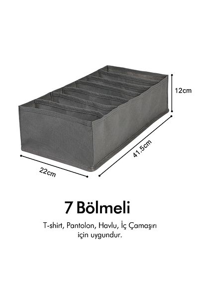 REKHOME Set of 3 Gray Cabinet Drawer Inside Accordion Type Folding Laundry Organizer