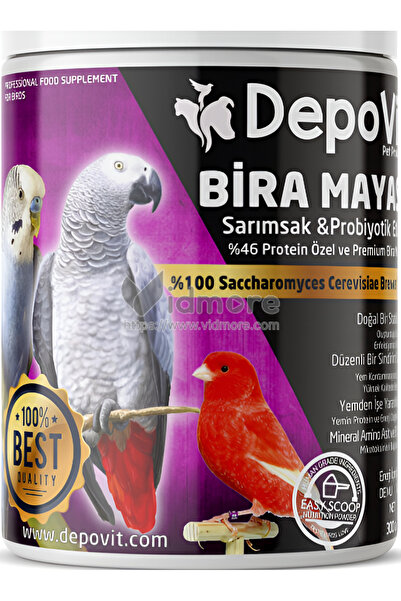 DEPOVİT Depovit Bira Mayası Egtozik Kuşlara Özel 300 GR - MUHABBET KUŞU - KAN...