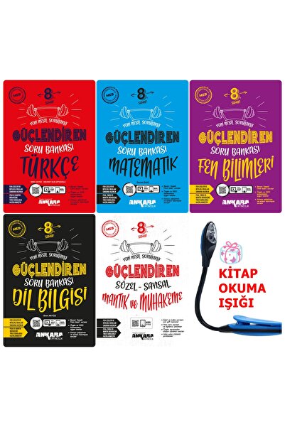 Ankara Yayıncılık 8 Sınıf Türkçe-Matematik-Fen Güçlendiren Soru Bankası Ve Di...