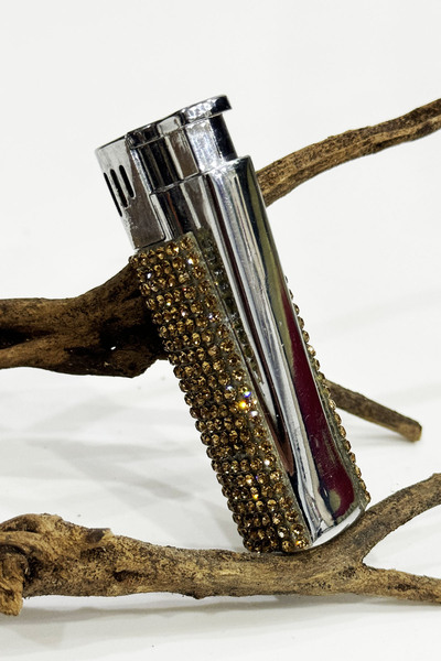 tusah Taşlı Metal Çakmak Kutusuz