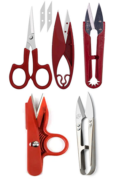 hodbehod 5 Parça İplik Temizleme Makası El İşi Dikiş Nakış Makası İp Temizlem...