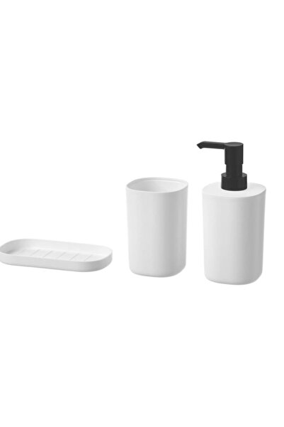IKEA IKEAStoravan Banyo Seti Sıvı Sabunluk Katı Sabunluk Diş Fırçalık 3lü Set...