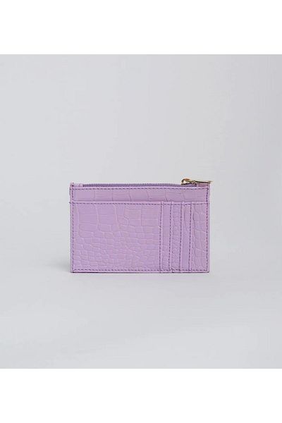 staybeautiful Дамски портфейл с визия на крокодилска кожа от изкуствена кожа Люляк