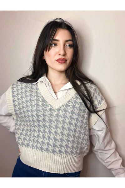 moda mh FASHION MH V-NECK SCRATCH CROP