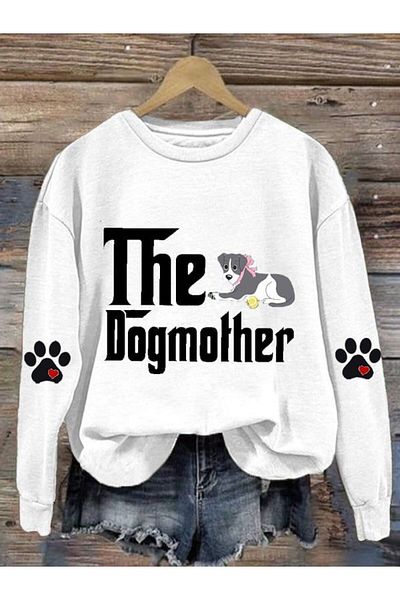 Khione Hanorac oversize, unisex, cu imprimeu The DogMother