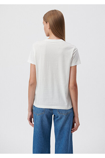 Mavi Λογότυπο Λευκό T-Shirt Loose Fit 1610796-81964