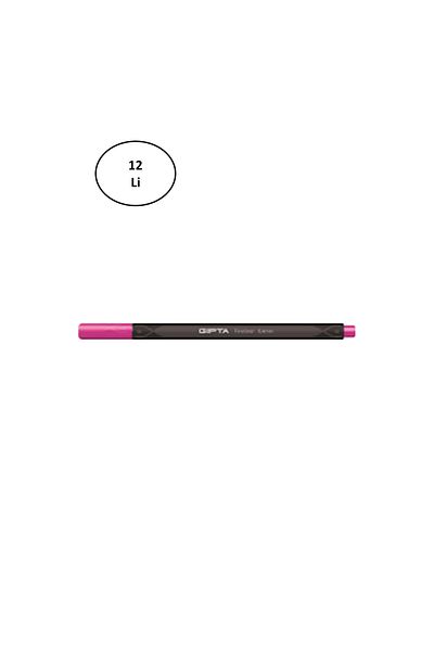 Gıpta Fineliner Felt Tip Pen 0.4 Mm Triangle Pink Pack of 12
