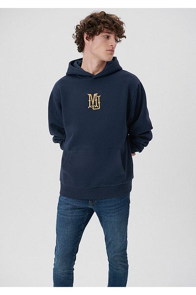 Mavi Φούτερ MJ με κεντημένη κουκούλα Navy Blue 0S10131-70490