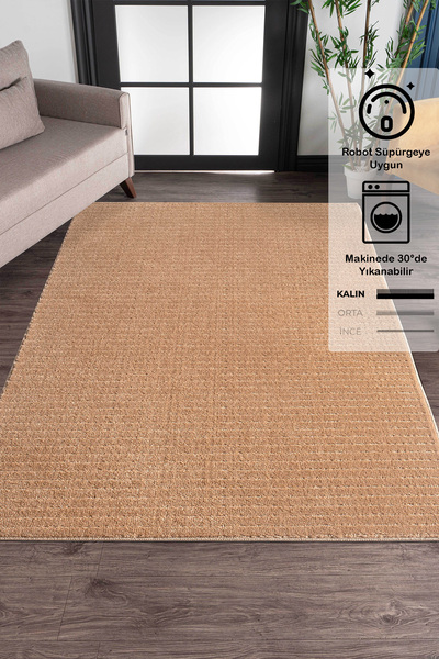 Caretta Home Caretta Soffy Yıkanabilir Lateks Kaymaz Tabanlı Modern Dokuma Halı