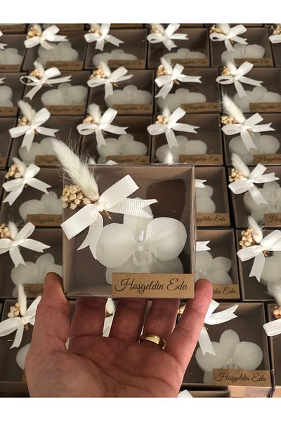madampera Orchid candle wedding candy, birth, circumcision, promise, engagement, wedding, henna, baby shower, promise, mawlid, gift, 10 pieces