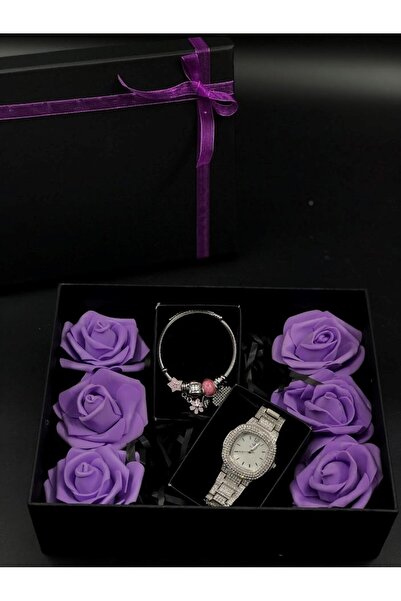 Masalsı Concept 14 Şubat Sevgililer Günü Hediyesi Yapay Çiçek Süslü Kutuda Bi...