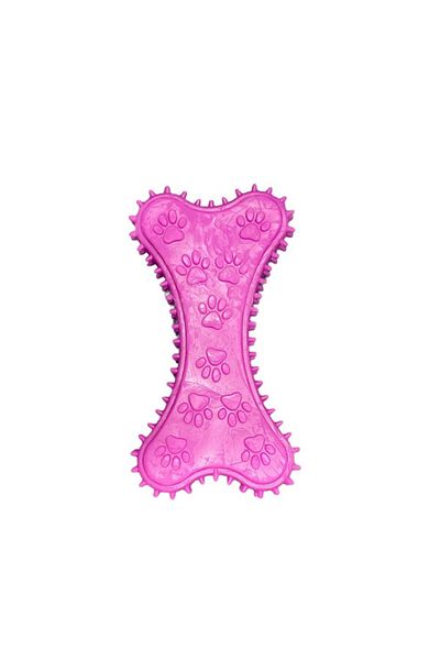 Glipet Plastic Poplar Bone Spiky Giant Dog Toy 18cm Purple