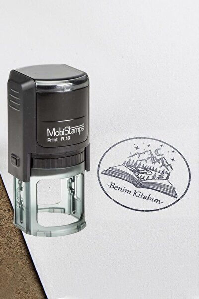 Profisher Kendinden Mürekkepli Kitap Kaşesi Mührü Kişiye Özel Kitap Mührü Kaş...