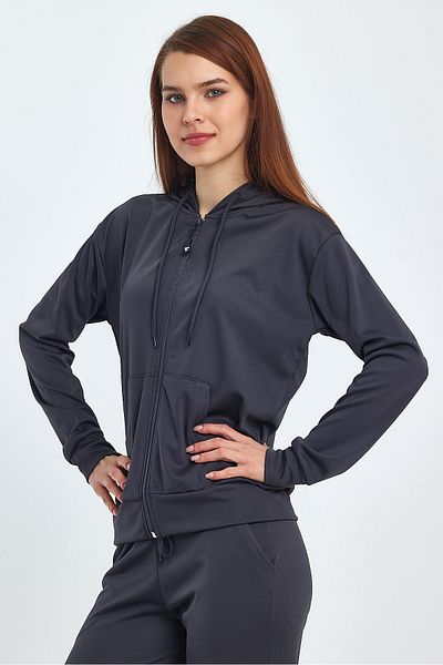 FİHA Sweat Akat Şardonlu Kapiş pentru femei cu fermoar