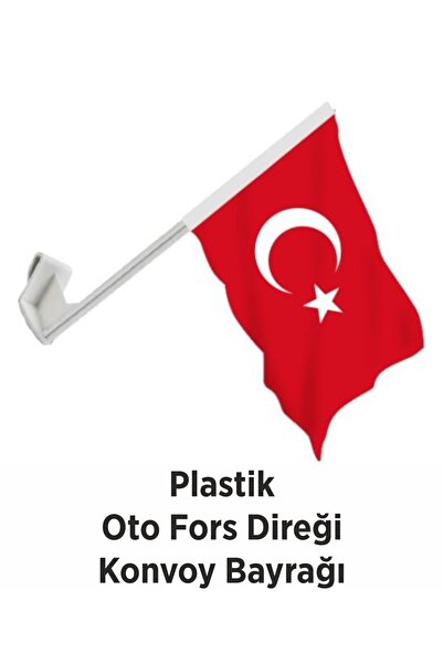 Asyabayrak 2'li Plastik Oto Fors -Konvoy Türk Bayrağı