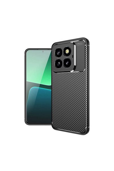 Fibaks حافظة هاتف Xiaomi Mi 14 Pro مع نمط من ألياف الكربون البارز للكاميرا، حافظة حماية مقاومة للألوان