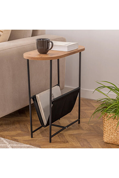 Weblonya Yan Sehpa Dekoratif Orta Sehpa Çantalı Koltuk Sehpası 5168