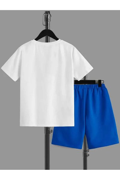 Keywest Set de tricou cu pantaloni scurți din bumbac cu imprimeu Brooklyn pentru copii