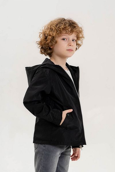 Gold Class Kidswear Hooded Boys' Raincoat with Zipper Pockets