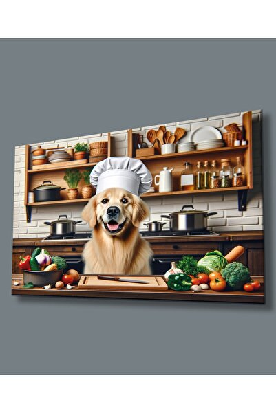 Genel Markalar Köpek Görseli Ocak Arkası Koruyucu Modern Cam Yapay Zeka Büyük...
