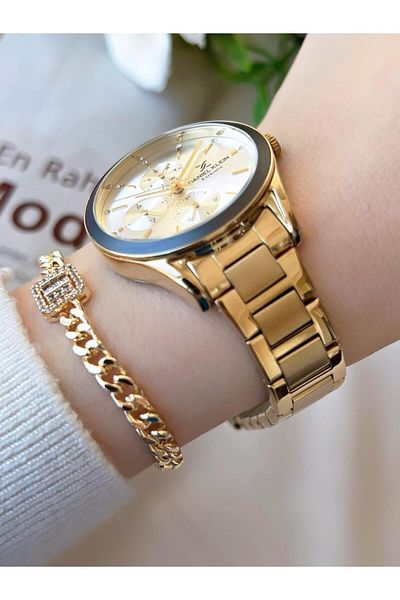 Daniel Klein Steel Cord 3 Atm Inner Functional Active Women's Wrist Watch+Wristband BDK.1.13506.3