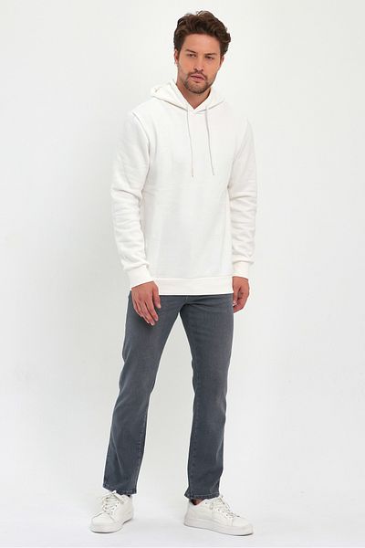 Rodi 3 Thread Ribbed Hooded Pocketless Sweatshirt Rd24ke054902