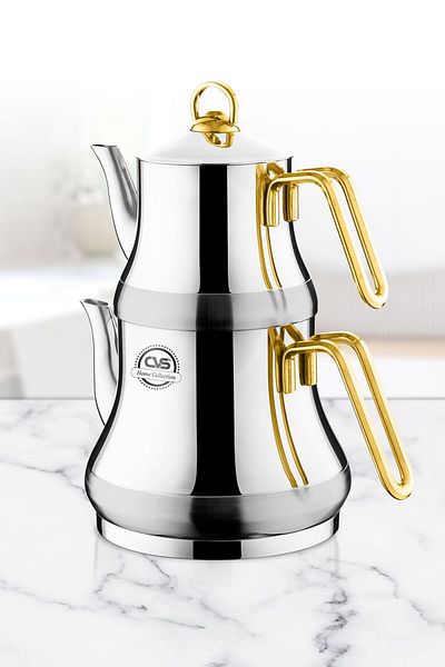 CVS Dn 12028 Sapphire Medium Size Teapot Gold