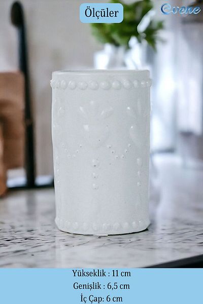 Evene Pen Holder White Color Desk Pen Holder Organizer Pen Holder Model 10