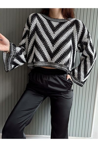 İKLİM LİFE ZIKZAK STRIPED SWEATER