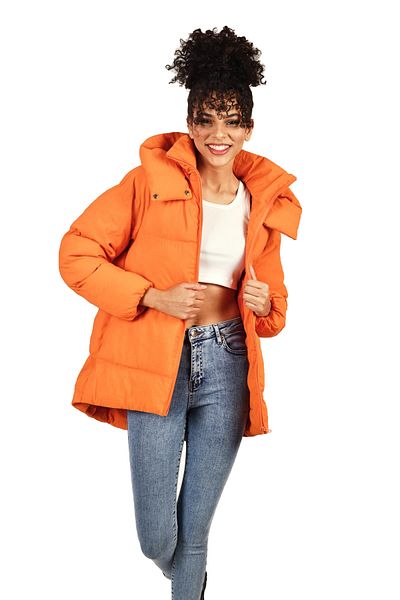 Rodi Women's Puffer Jacket - Oversize Hooded, Long Sleeve Rd23kb020584