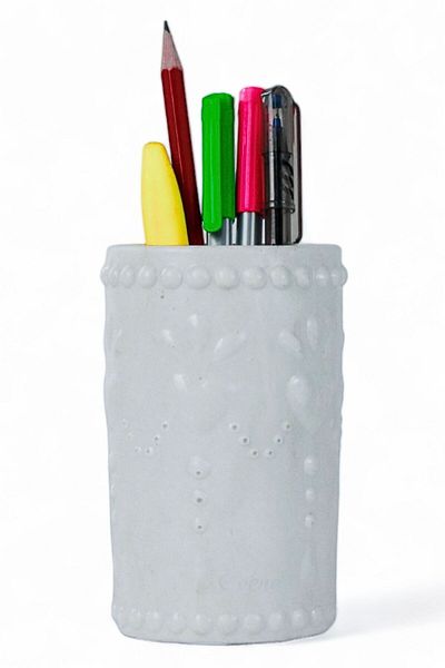 Evene Pen Holder White Color Desk Pen Holder Organizer Pen Holder Model 10