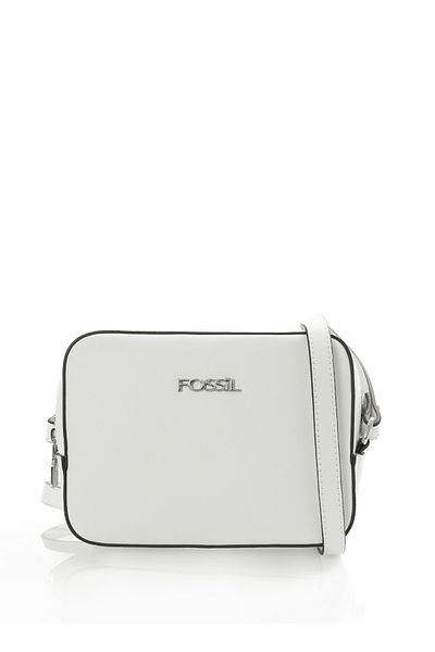 Fossil White Women's 19x13x8 cm Crossbody Bag 05FM24Y1027