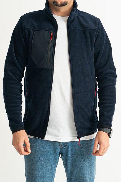 Souris Μπλουζάκι Navy Blue Softshell Fleece - Στενή εφαρμογή, πλήρες φερμουάρ, χωρίς πήγματα