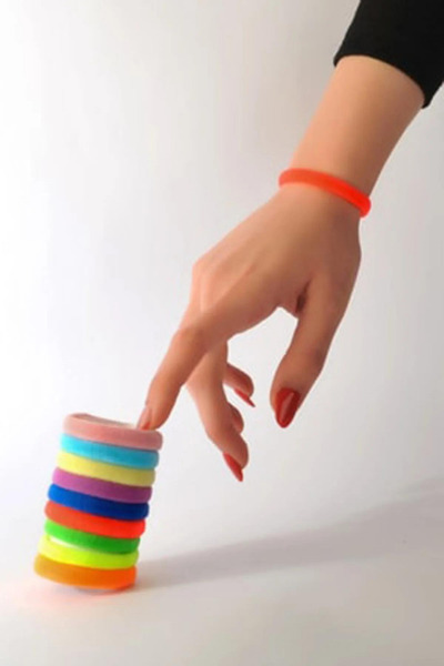 TwinsCollection Set of 6 Women's Colorful Rubber Buckles