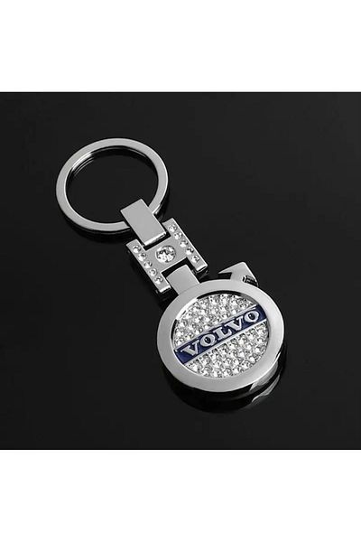 RoseTR Volvo Luxury Stoned Metal Keychain - Accessory