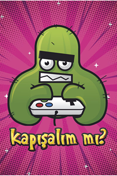 Hayat Poster consolă computer joc joc cactus gamer tânăr cameră decor pictură retro poster din lemn