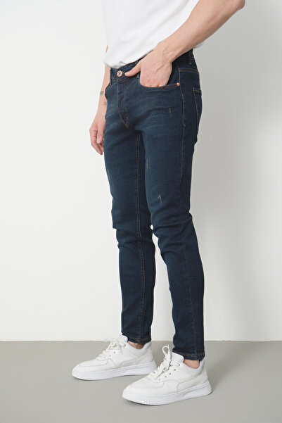 Jeanblack Blugi pentru bărbați, maro, albastru, blugi skinny, unghii înguste colorate