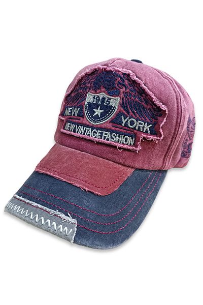Şapka Market New York Vintage Burgundy Baseball Cap Hat