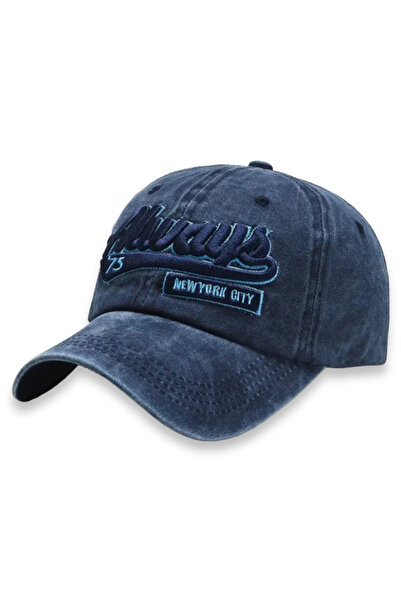 Şapka Market قبعة بيسبول كلاسيكية عتيقة باللون الأزرق الداكن