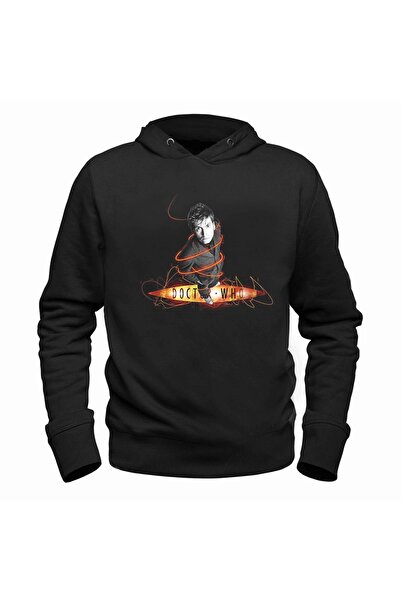 Alfa Tshirt سترة دكتور هو للأطفال باللون الأسود