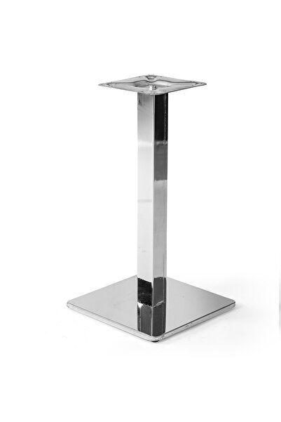 Evim-E Aksesuar Kare Döküm Masa Ayağı Nikelajlı (Krom) - Cafe&Restaurant&Mutfak Masa Ayağı Ahşap Tabla İçin