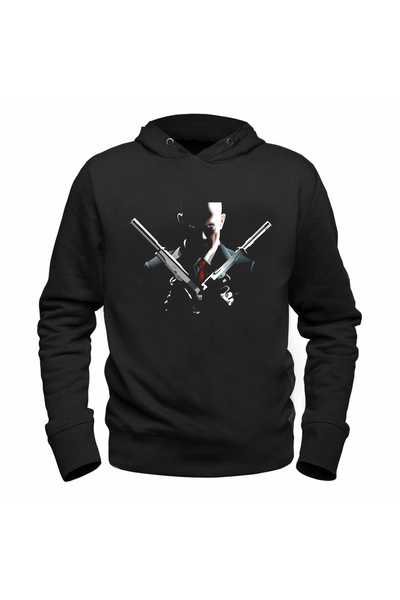 Alfa Tshirt سويت شيرت أسود مطبوع رقميًا للأطفال من Hitman