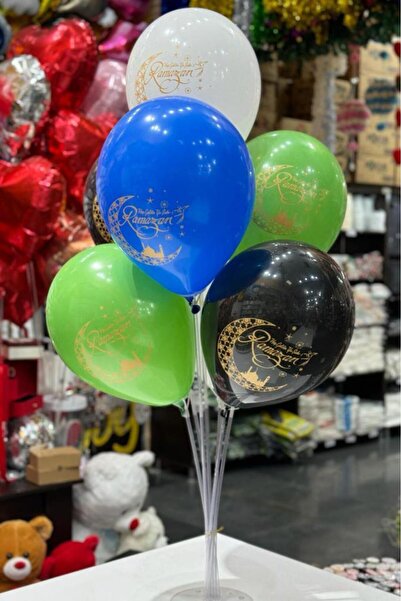 BeySüS Ramadan Balloon 8 Pieces Balloon Stand 7 Pieces