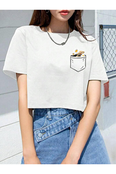 FAVORİST Оверсайз бавовняна футболка з квітковим принтом