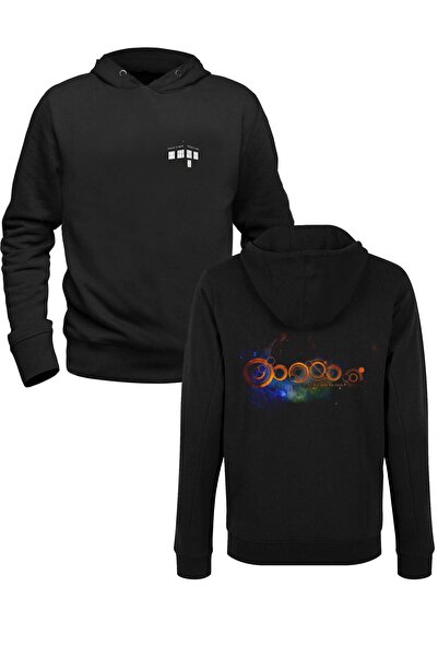 Alfa Tshirt سويت شيرت للأطفال مطبوع باللون الأسود من الأمام والخلف