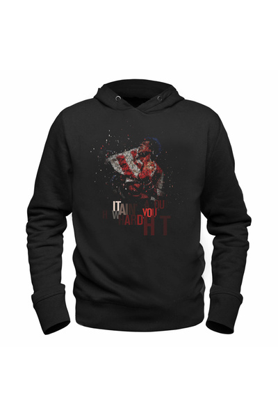 Alfa Tshirt سويت شيرت أسود للأطفال بطبعة روكي بالبوا