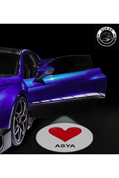 ÖZKAŞ 2 Adet Sevgilinize Özel Kalpli Kapı Altı Logo Montajsız Pillidir Oto Ak...