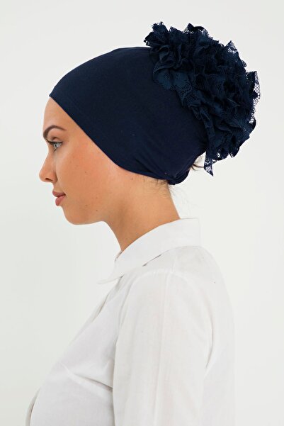 CENGİZ Aydın Dikişsiz Fırfırlı Bone Siyah